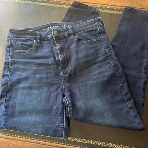 American Eagle Outfitters High Rise Dark Blue Jeans